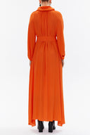 Red Raglan sleeve shabby chic maxi dress 93356