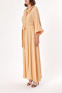 Beige Raglan sleeve shabby chic maxi dress 93356