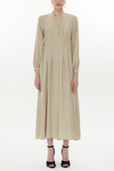 Beige Seam waist detail maxi dress 93367