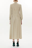 Beige Seam waist detail maxi dress 93367