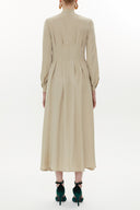 Beige Seam waist detail maxi dress 93367