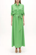 Light Green Button detail wide cut maxi dress 93372