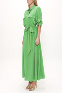 Light Green Button detail wide cut maxi dress 93372