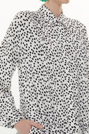 Spotted Wide cut Pleated dress 93377