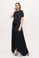 Black Asymmetric cut dress 93384