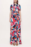 Patterned Asymmetric cut dress 93384