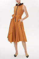 Cinnamon Sleeveless ruffled dress 93399