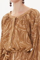 Beige Pleated midi dress   93401