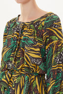 Patterned Pleated midi dress   93401