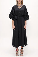 Black Balloon sleeve dress 93407