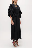 Black Balloon sleeve dress 93407