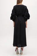 Black Balloon sleeve dress 93407