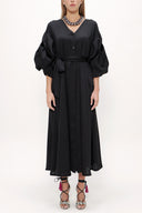 Black Balloon sleeve dress 93407