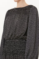 Black Elastic detail maxi dress 93417