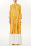 Acid Yellow Pleated wide cut dress 93454