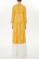 Acid Yellow Pleated wide cut dress 93454