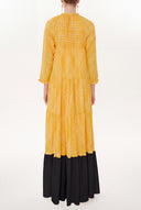 Acid Yellow Pleated wide cut dress 93454