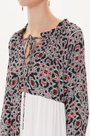 Patterned Pleated wide cut dress 93473