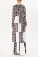 Patterned Pleated wide cut dress 93473