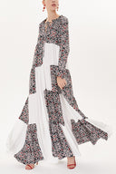 Patterned Pleated wide cut dress 93473