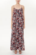 Floral Printed Strappy  wide cut dress  93476