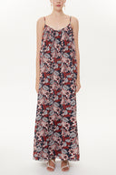Floral Printed Strappy  wide cut dress  93476