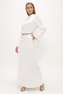 White Zip detail dress 93482