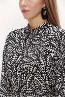 Black Beige Zip detail dress 93482