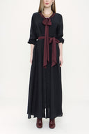 Black Button detail dress 93486