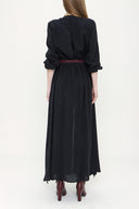 Black Button detail dress 93486