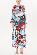 Red Black Wide cut dress 93492