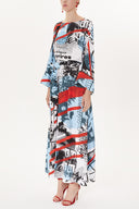 Red Black Wide cut dress 93492