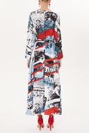 Red Black Wide cut dress 93492