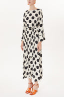 Ecru Black Wide cut dress 93492