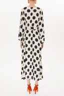 Ecru Black Wide cut dress 93492