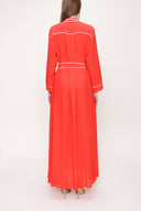 Red Binding shirt  dress  93529