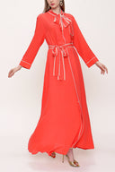Red Binding shirt  dress  93529