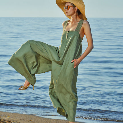 Green Strappy jumpsuit 93535