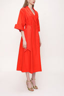 Red Wrap-over  dress  93540