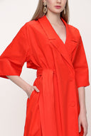 Red Wrap-over  dress  93540