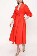 Red Wrap-over  dress  93540