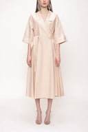 Beige Wrap-over  dress  93540