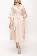 Beige Wrap-over  dress  93540