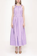 Lilac Sleeveless lace-up wide cut dress  93542