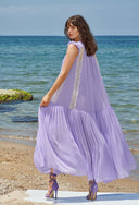 Lilac Laced sleeveless maxi dress 93544