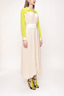 Beige Yellow Shirt dress 93550
