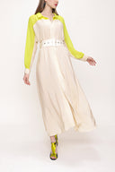 Beige Yellow Shirt dress 93550