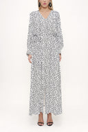 Spotted Elastic waist shirt dress 93553