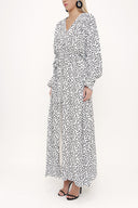 Spotted Elastic waist shirt dress 93553