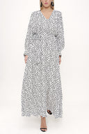 Spotted Elastic waist shirt dress 93553